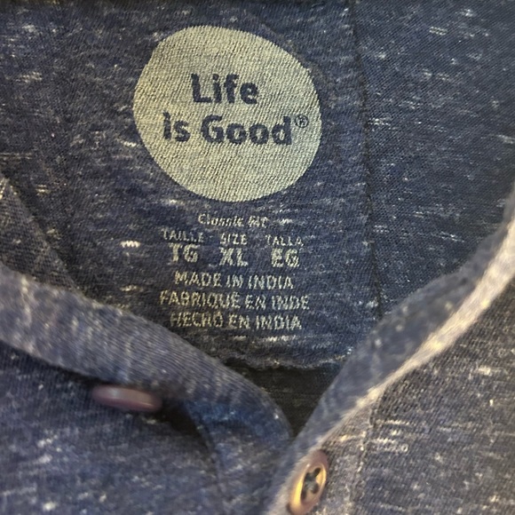 Life is Hoodie Henley Hoodie - Picture 4 of 4